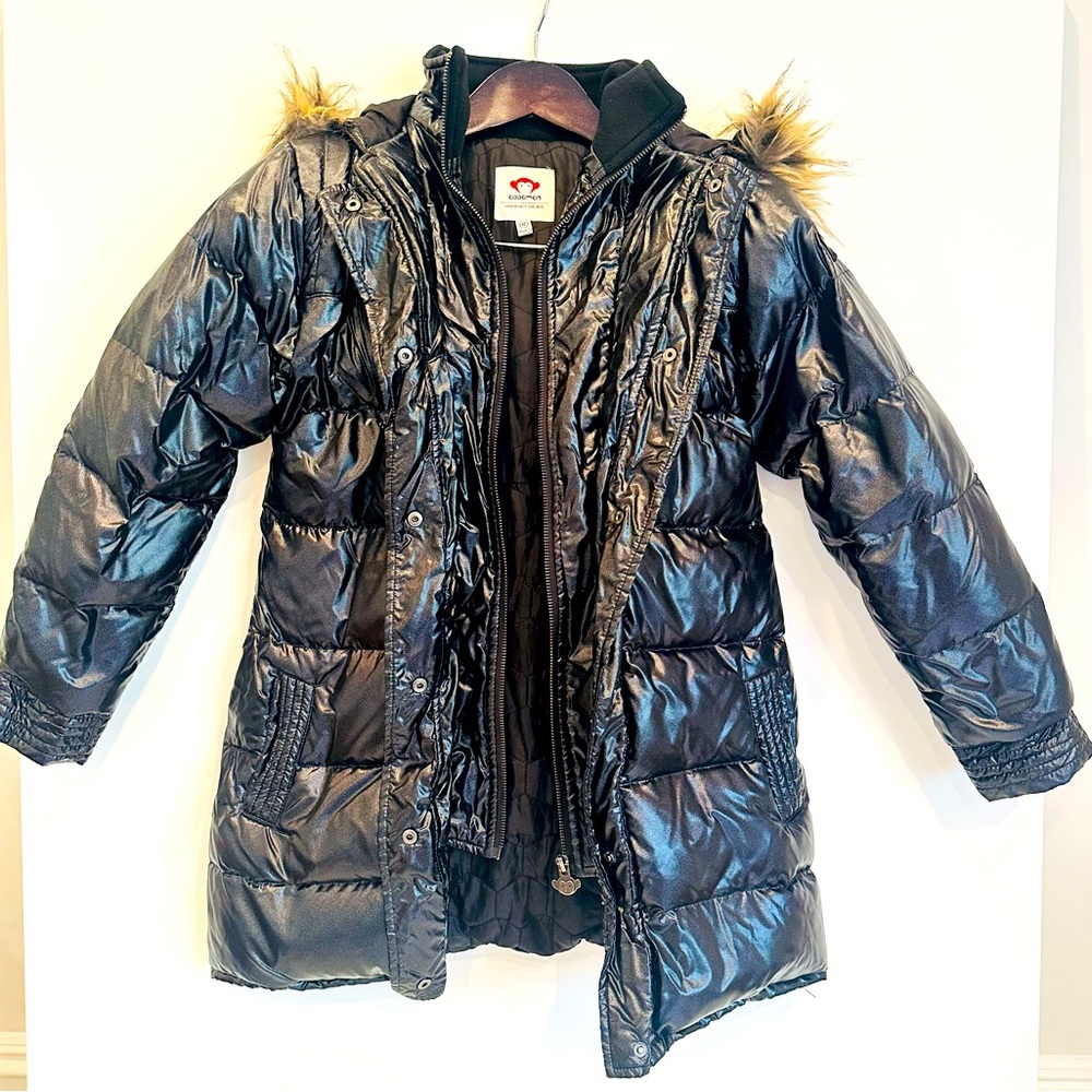 Appaman girl black winter jacket used Size 12